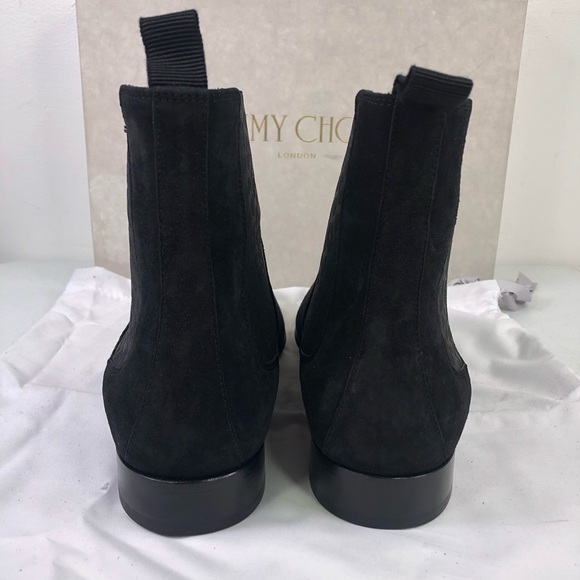 JIMMY Choo Men’s Sawyer Black Suede Ankle Boots - Picture 6 of 8